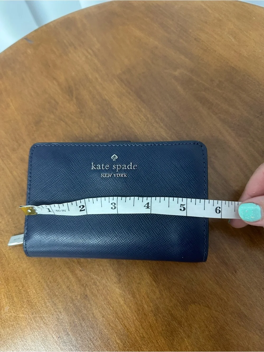 kate spade Madison bifold navy compact wallet
